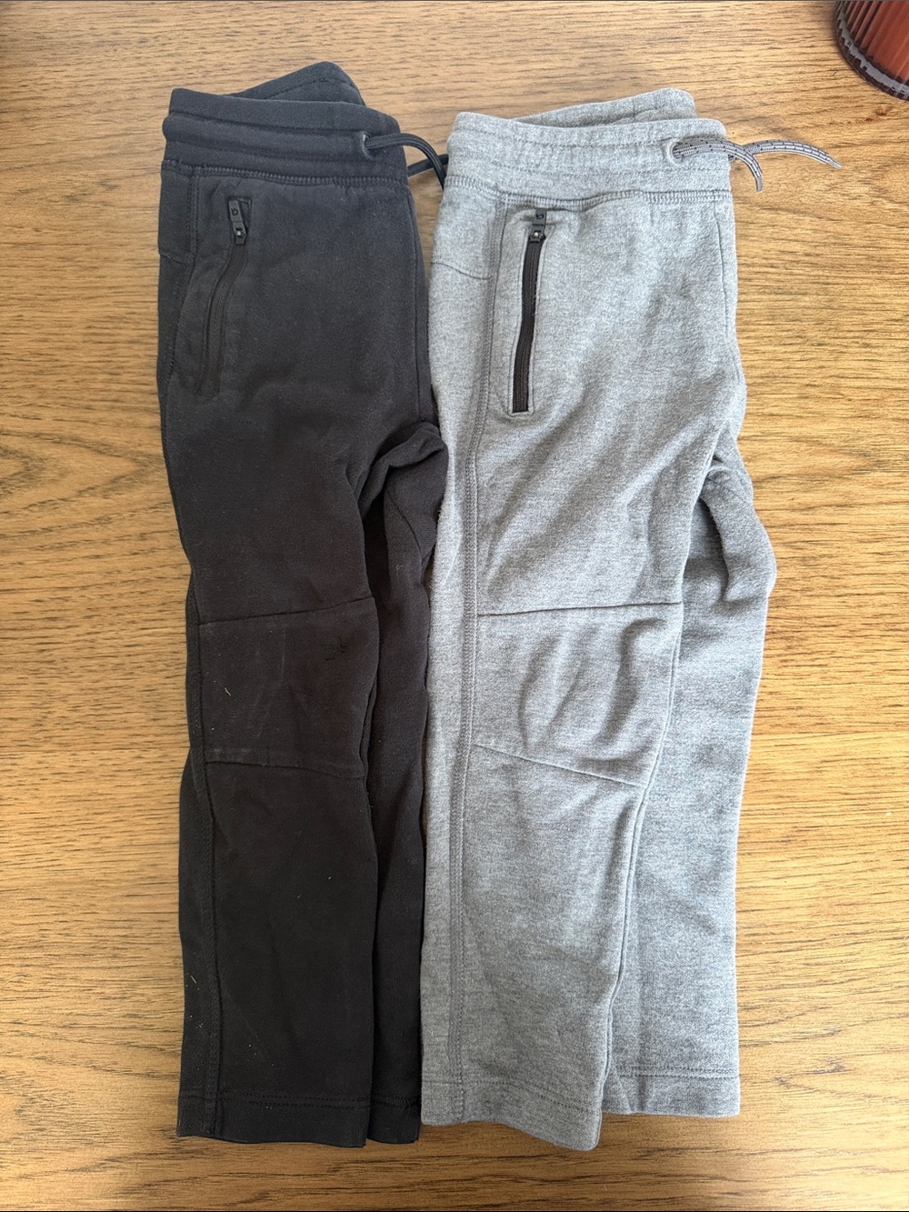 GAP Kids Black & Light Gray Jogger Sweatpants with Zipper Pocket